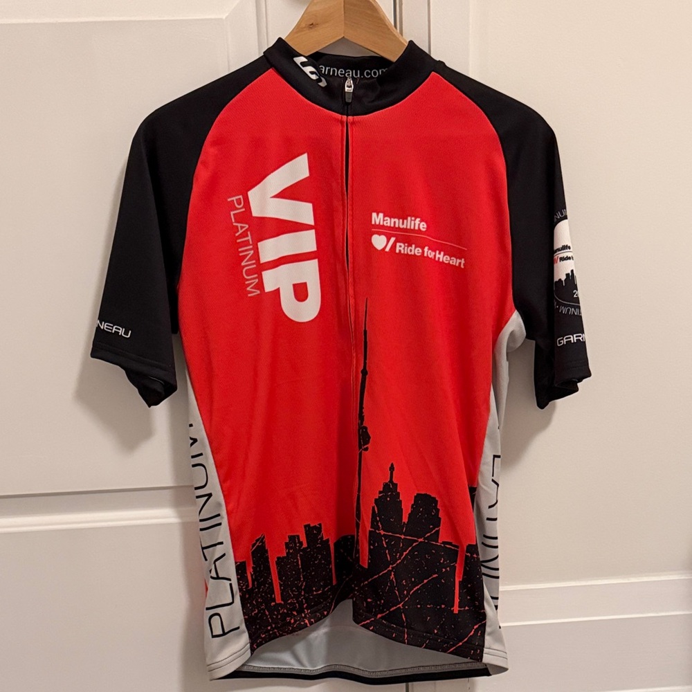 Red and Black Men's Cycling Shirt